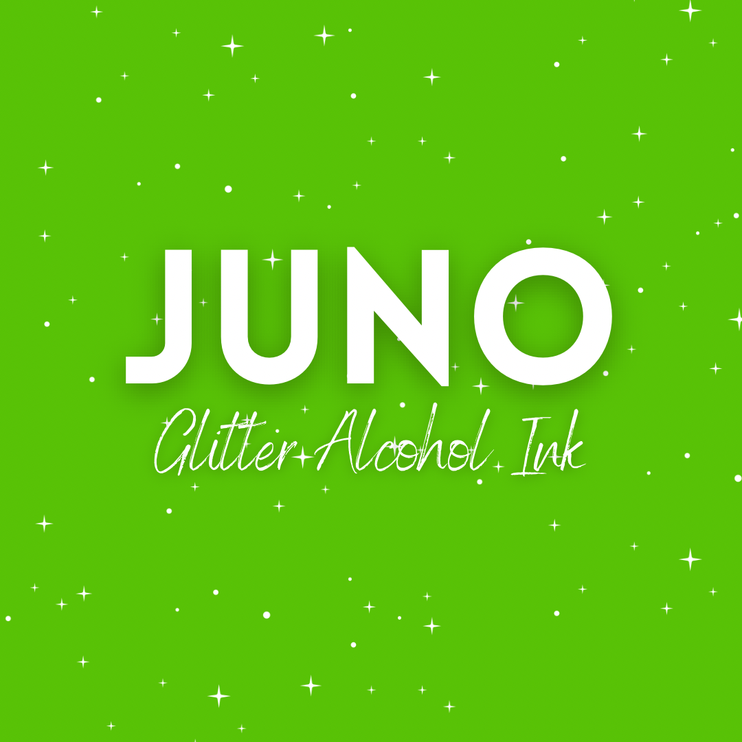 Juno - Green Glitter Alcohol Ink
