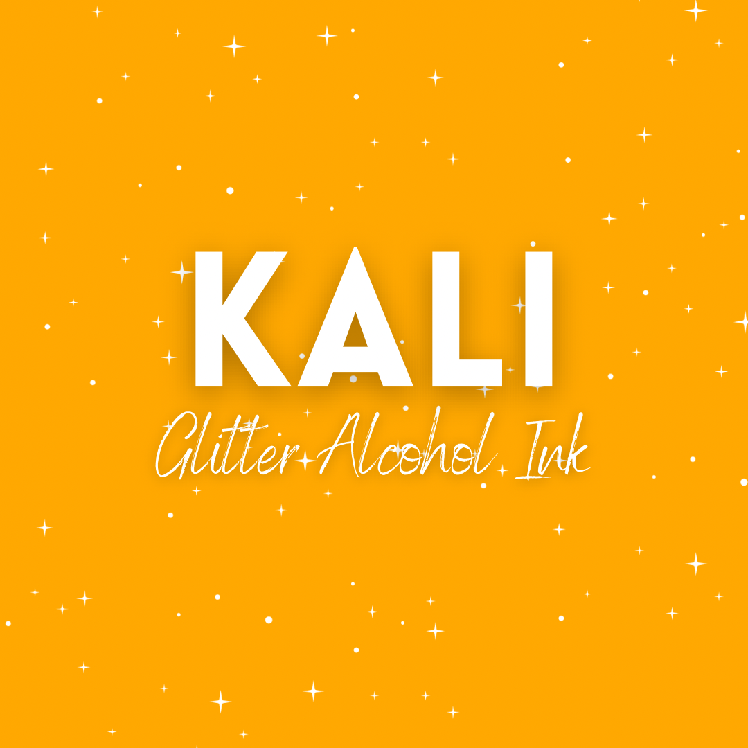 Kali - Orange Glitter Alcohol Ink
