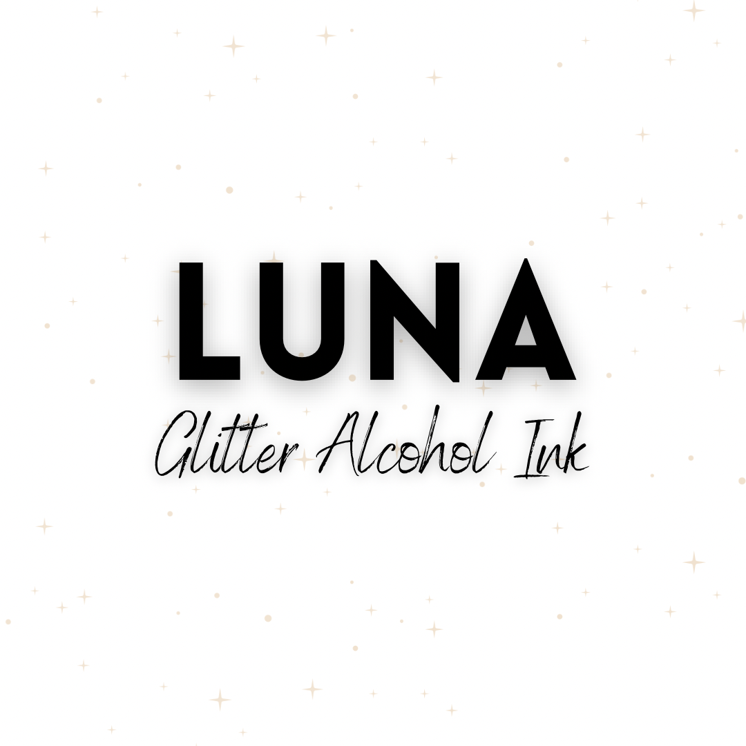 Luna - White Glitter Alcohol Ink