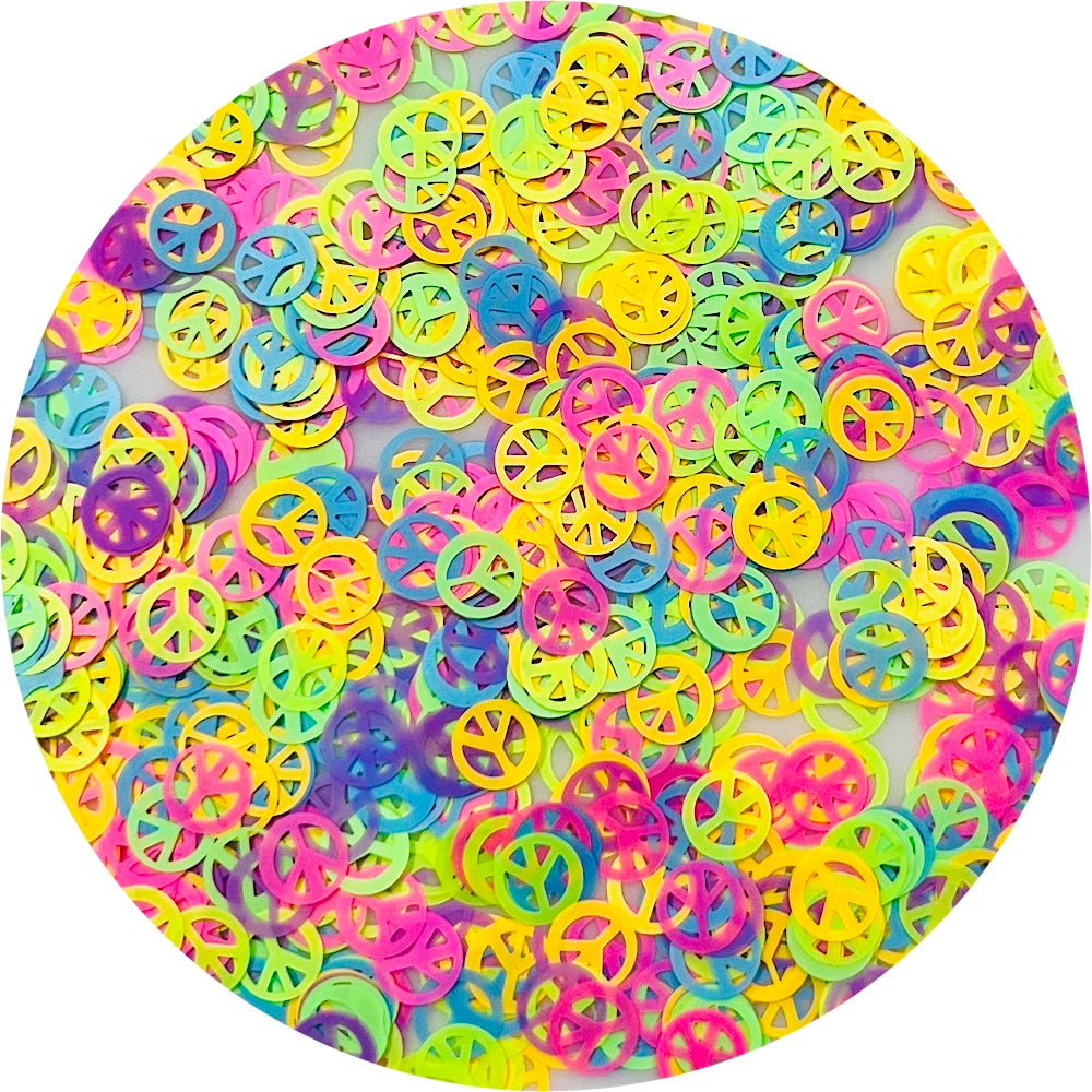 Neon Peace Signs