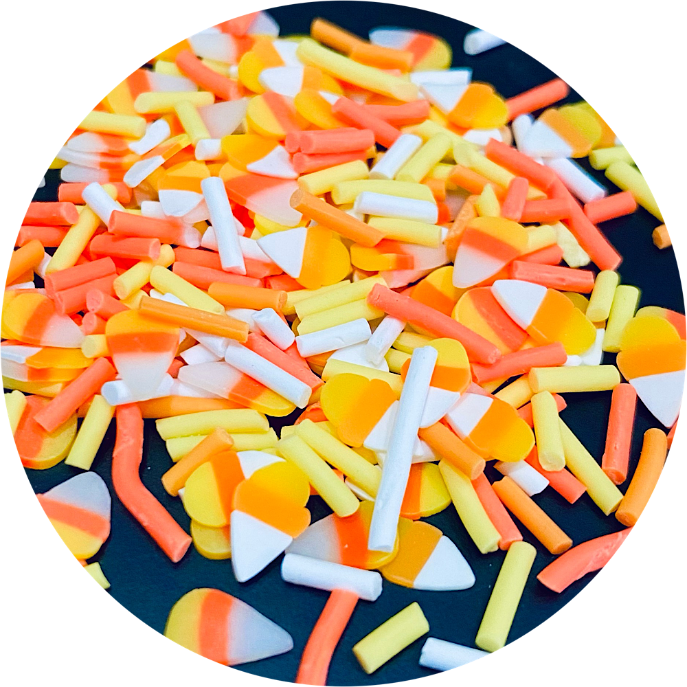 Faux Fake Candy Corn Realistic Cabochon Halloween Deco Sprinkle Slime Craft  Tray