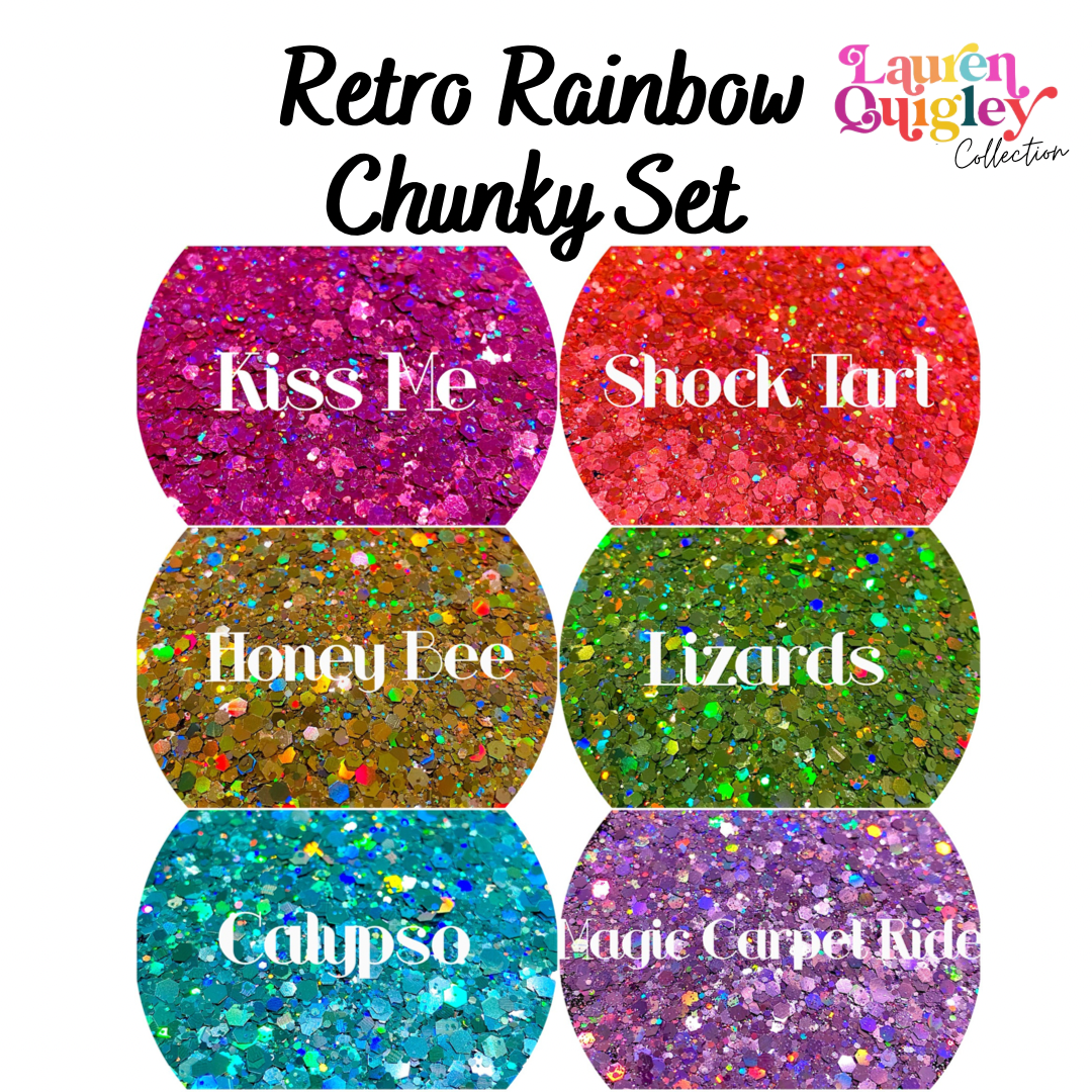 Chunky Glitter Heart Stickers