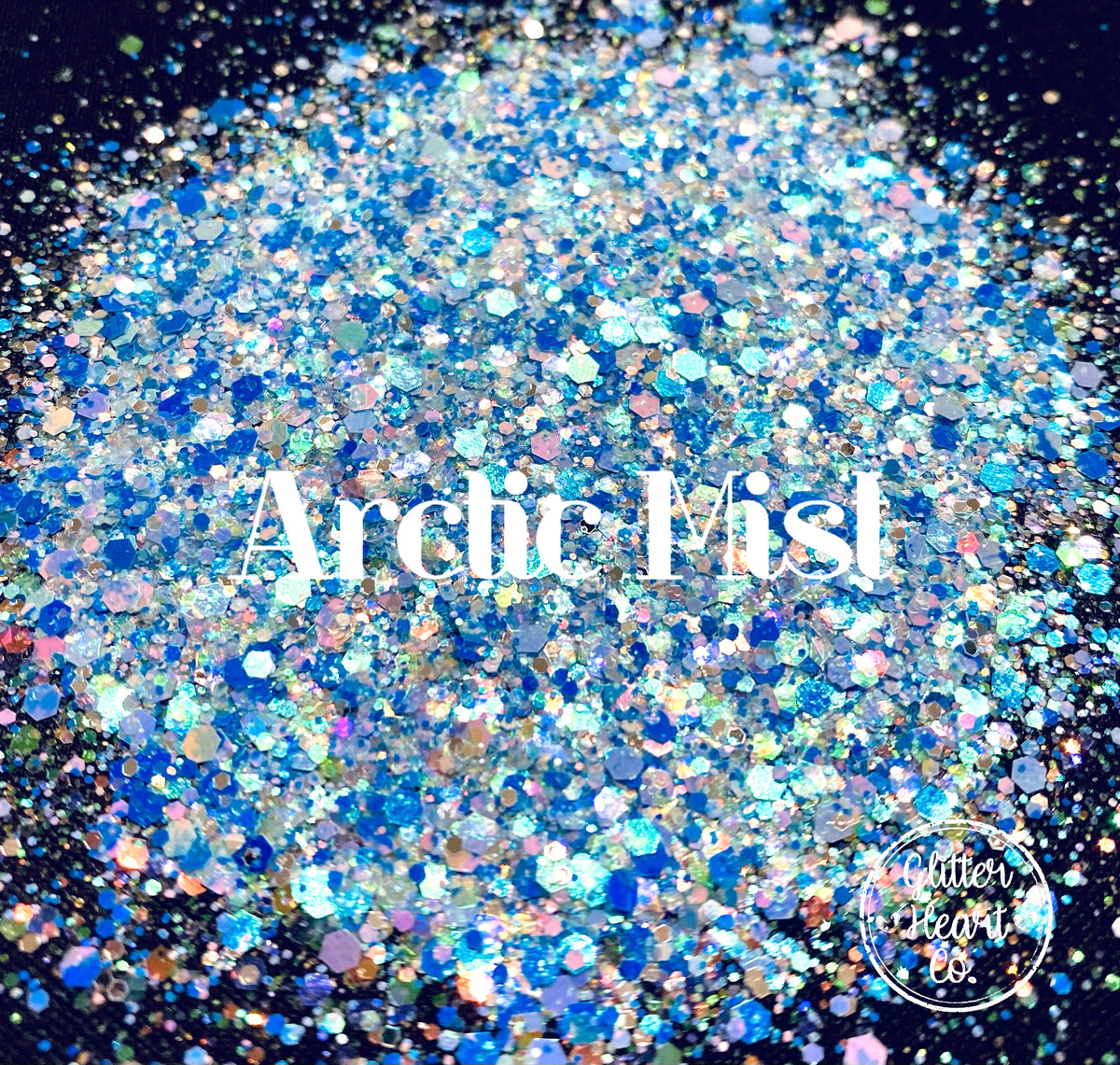 Arctic Mist Glitter Heart Co