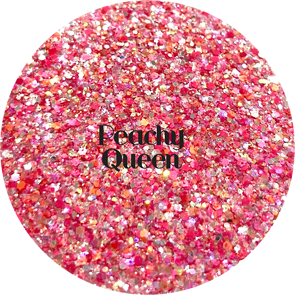 Peachy Queen Glitter Heart Co.