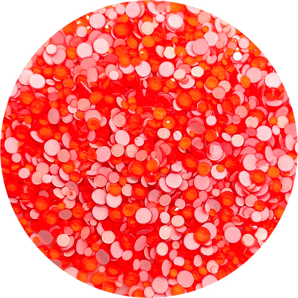 90's Coral Glitter Heart Co.