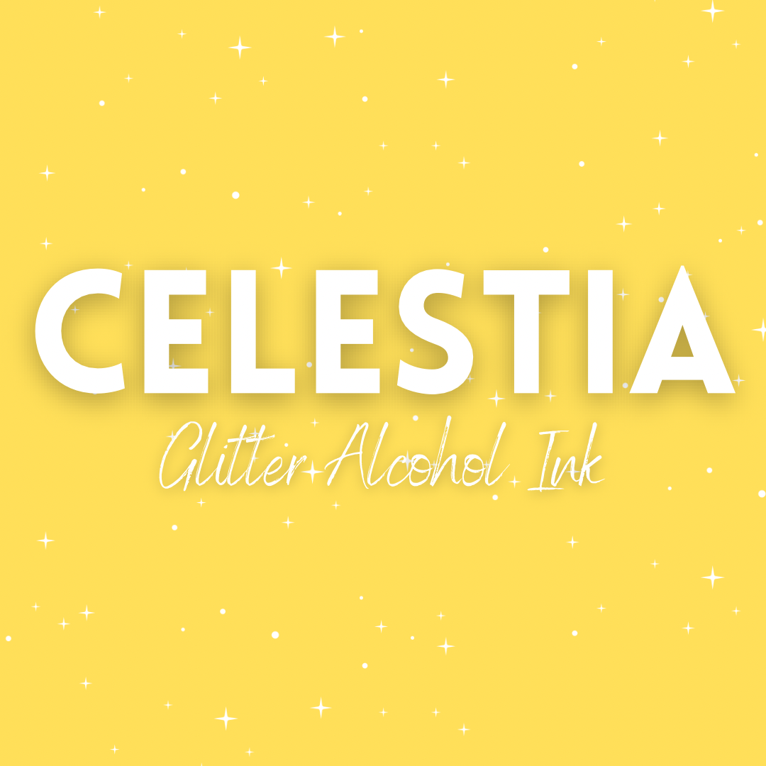 Celestia - Yellow Glitter Alcohol Ink