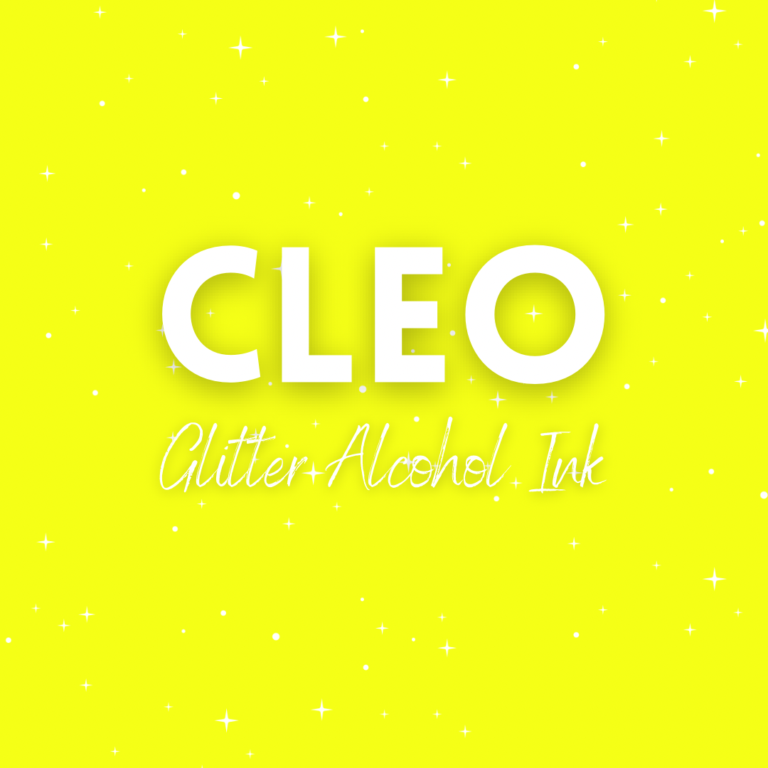Cleo - Yellow Glitter Alcohol Ink