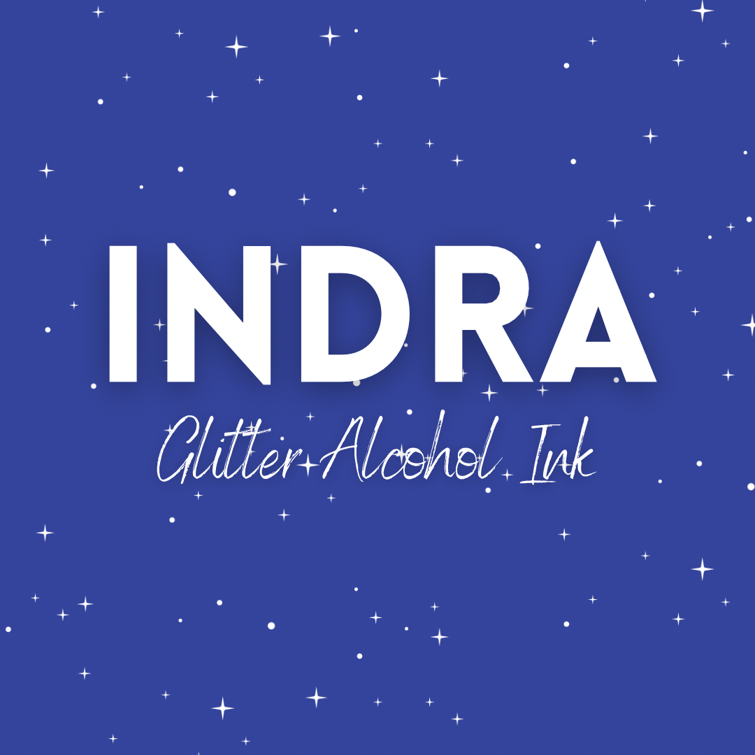 Indra - Blue Glitter Alcohol Ink