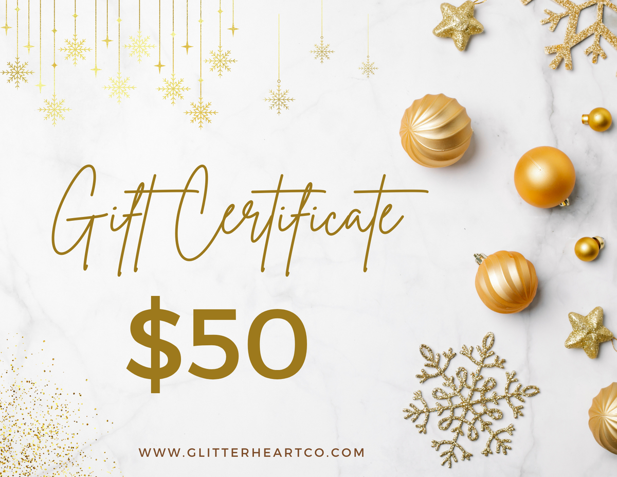 $50 E-gift Card – Glitter Heart Co.