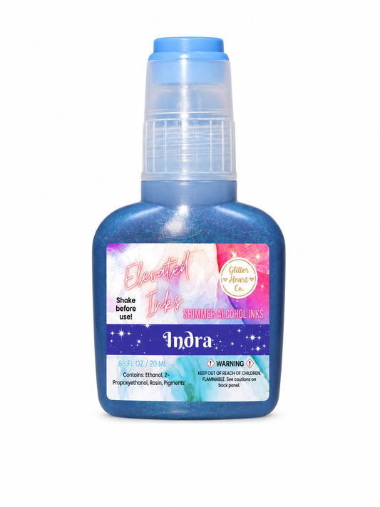 Indra - Blue Glitter Alcohol Ink