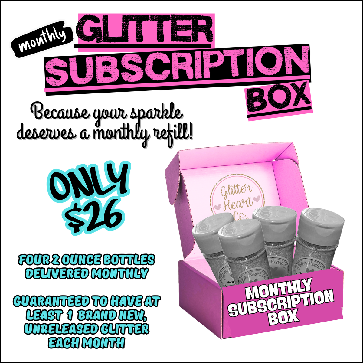 Glitter Monthly Subscription Box – Glitter Heart Co.