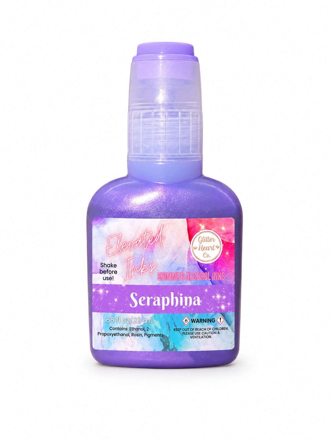 Seraphina - Purple Glitter Alcohol Ink