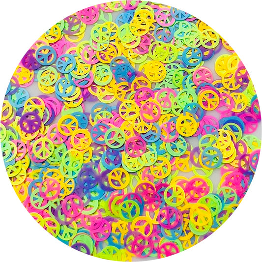 Neon Peace Signs