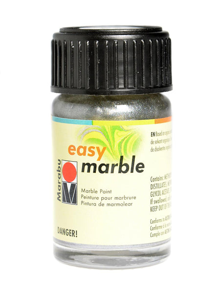 Metallic Silver Marabu Easy Marble