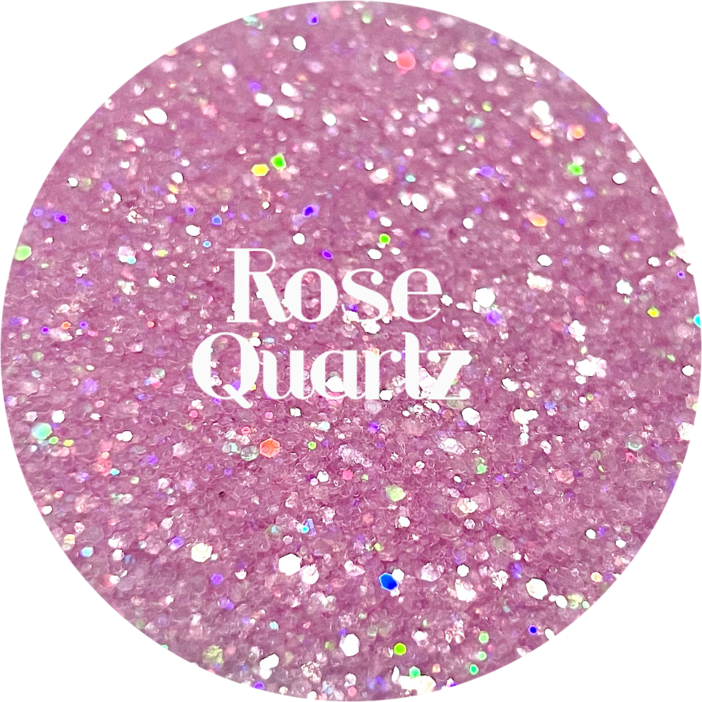 Rose Quartz Glitter Heart Co.