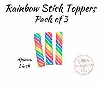 Mini Rainbow Stick Toppers