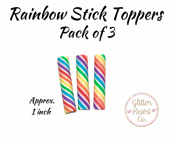 Mini Rainbow Stick Toppers
