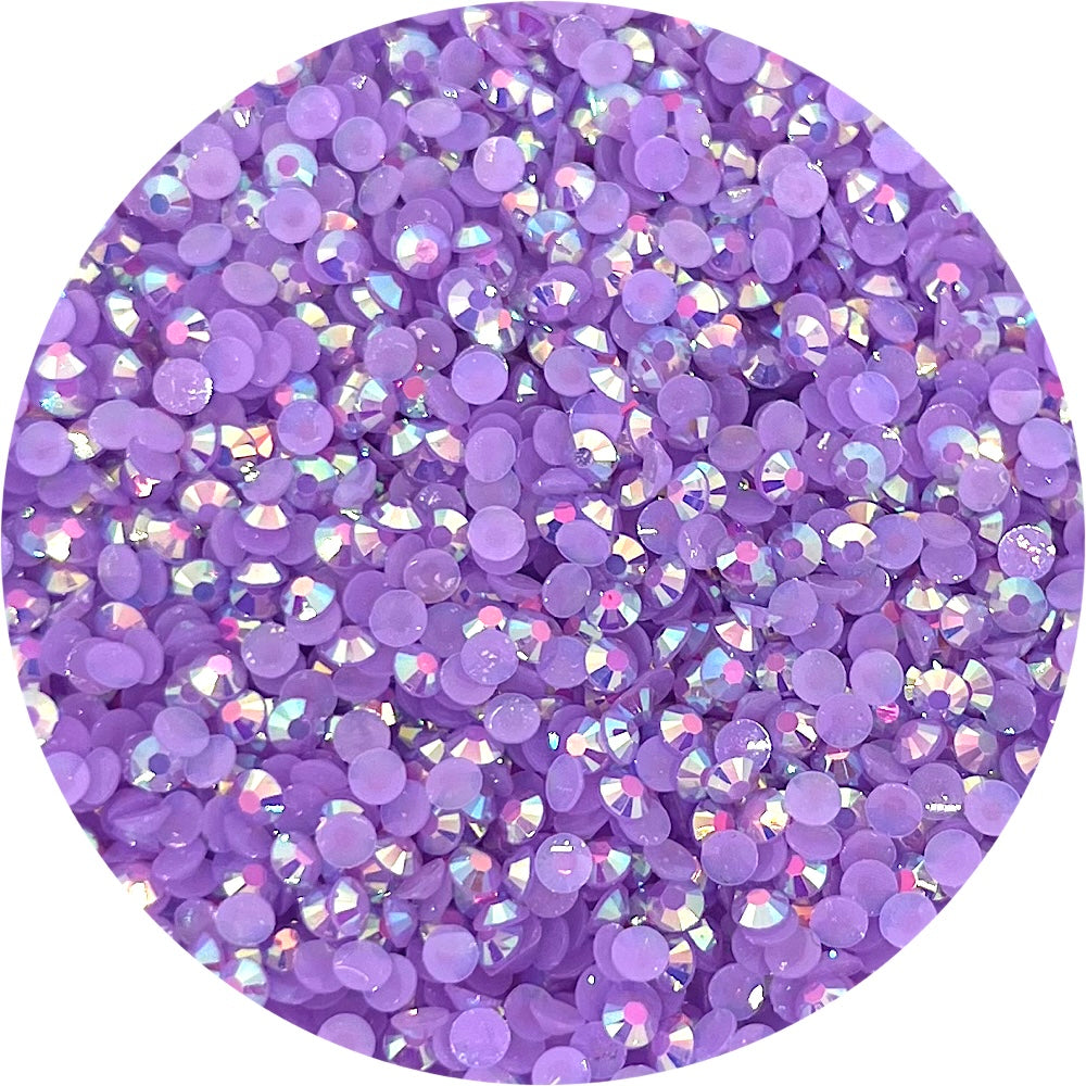Pastel Purple Jelly Glitter Heart Co.